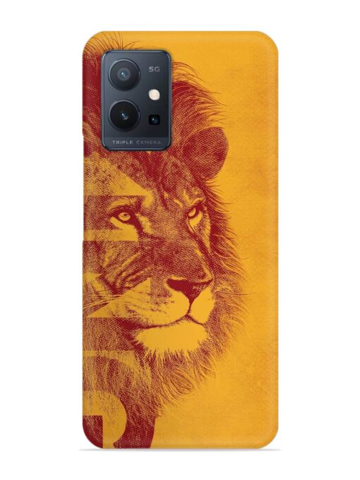 Gold Lion Crown Art Snap Case for Vivo T1 (5G)