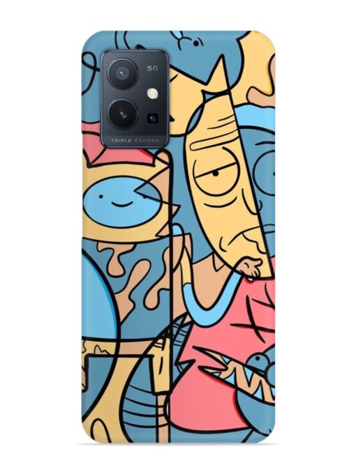 Silly Face Doodle Snap Case for Vivo T1 (5G) Zapvi