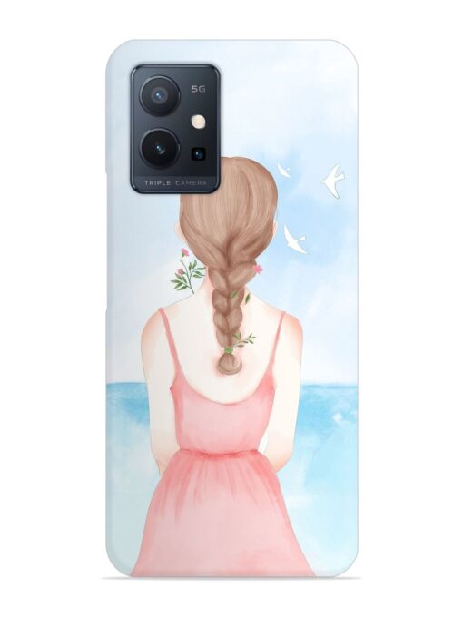 Watercolor Girl Vector Snap Case for Vivo T1 (5G) Zapvi