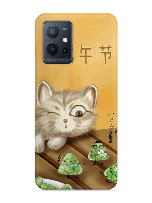 Cat Scorpion Dancing Snap Case for Vivo T1 (5G)