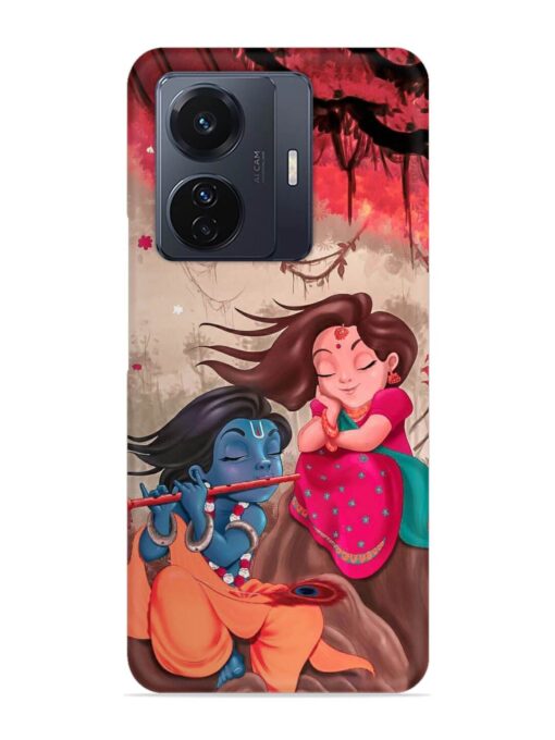 Radhe Krishna Water Art Snap Case for Vivo T1 Pro (5G)