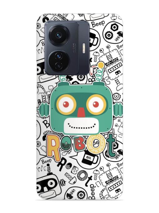 Robot Modern Seamless Pattern Snap Case for Vivo T1 Pro (5G)