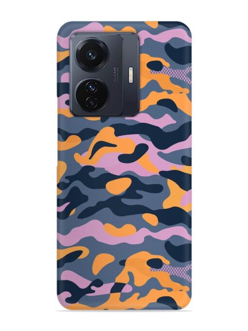 Camouflage Army Military English Orange Art Snap Case for Vivo T1 Pro (5G) Zapvi