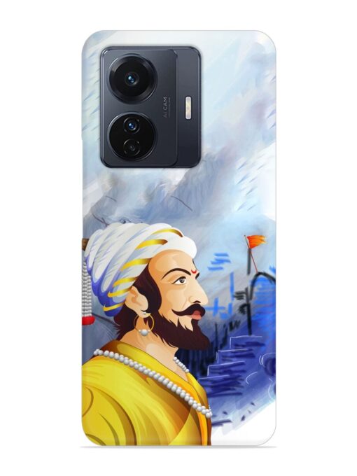 Shivaji Maharaj Color Paint Art Snap Case for Vivo T1 Pro (5G) Zapvi