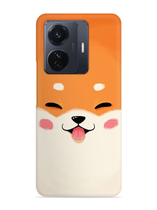 Cute Dog Face Vector Snap Case for Vivo T1 Pro (5G) Zapvi