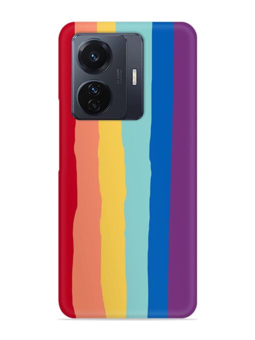 Rainbow Genuine Liquid Snap Case for Vivo T1 Pro (5G) Zapvi