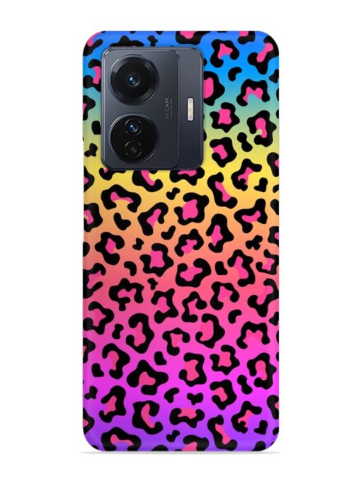 Neon Rainbow Colored Snap Case for Vivo T1 Pro (5G)