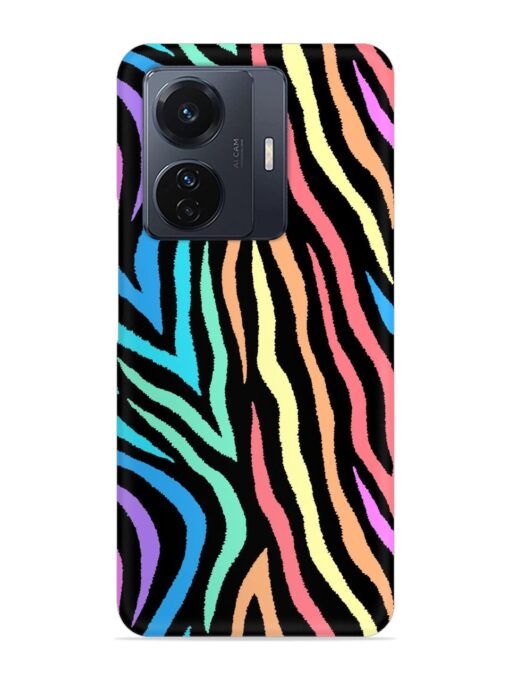 Colorful Abstract Zebra Snap Case for Vivo T1 Pro (5G) Zapvi