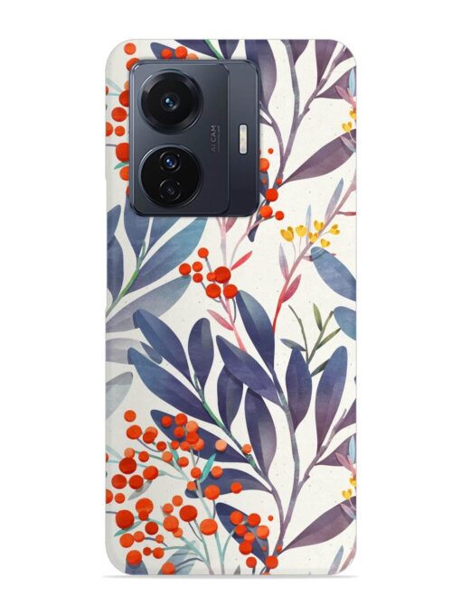 Seamless Floral Pattern Snap Case for Vivo T1 Pro (5G)