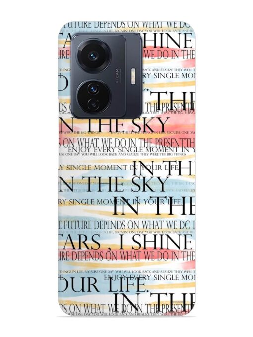 Seamless Slogans Pattern Snap Case for Vivo T1 Pro (5G)