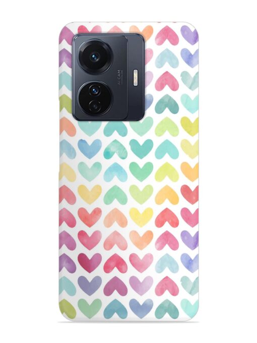 Seamless Colorful Watercolor Snap Case for Vivo T1 Pro (5G)