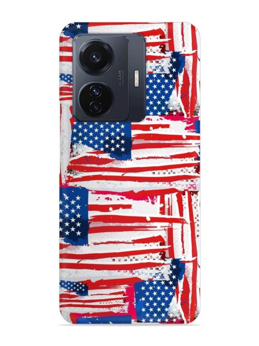 Usa Flag Seamless Snap Case for Vivo T1 Pro (5G)