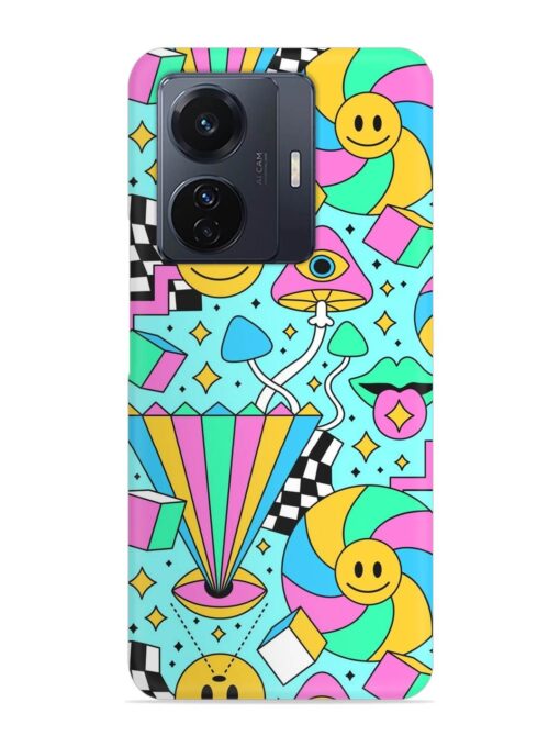 Trippy Rainbow 60S Snap Case for Vivo T1 Pro (5G) Zapvi