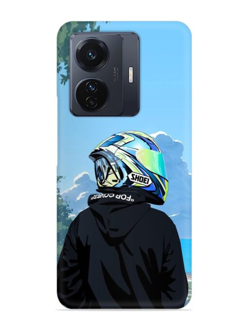 Rider With Helmet Snap Case for Vivo T1 Pro (5G)