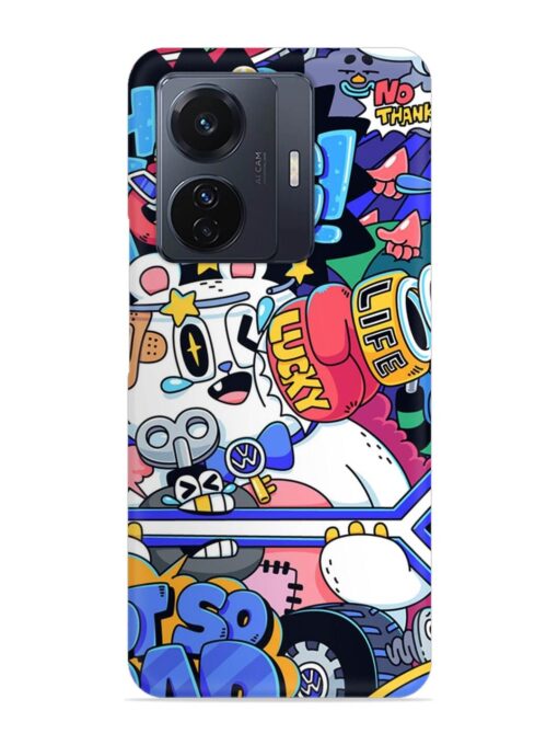 Universal Doodle Snap Case for Vivo T1 Pro (5G) Zapvi