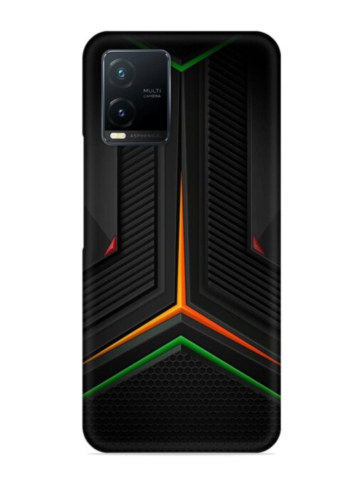 Orange Triangle Light Snap Case for Vivo T1X Zapvi