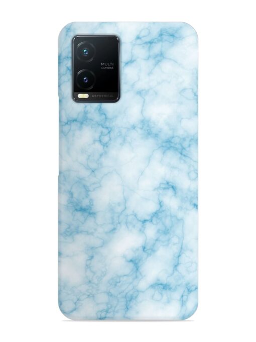 Blue White Natural Marble Snap Case for Vivo T1X Zapvi