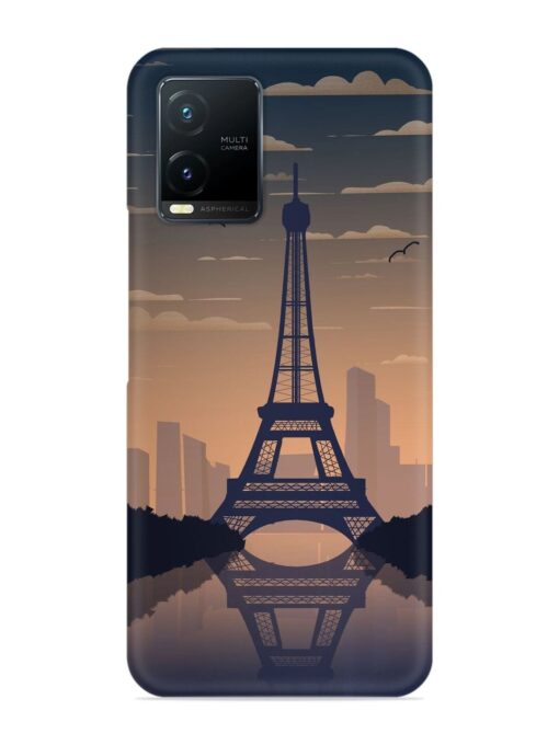 France Paris Eiffel Tower Gradient Snap Case for Vivo T1X Zapvi