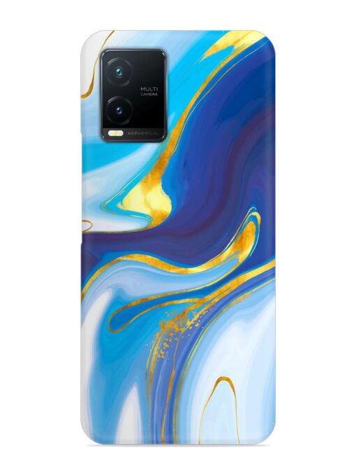 Watercolor Background With Golden Foil Snap Case for Vivo T1X