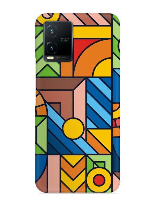 Colorful Geometric Snap Case for Vivo T1X Zapvi