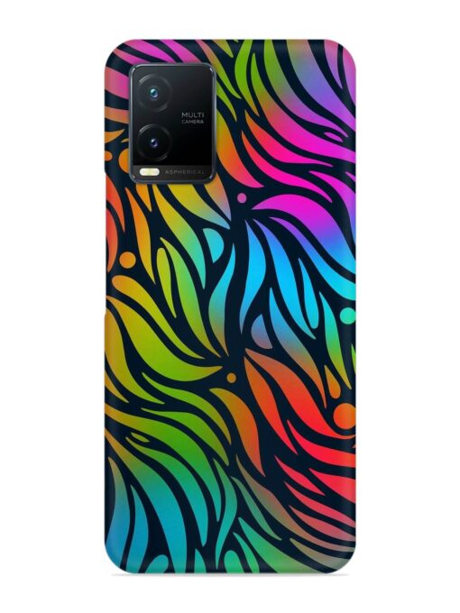 Abstract Leaf Design Snap Case for Vivo T1X