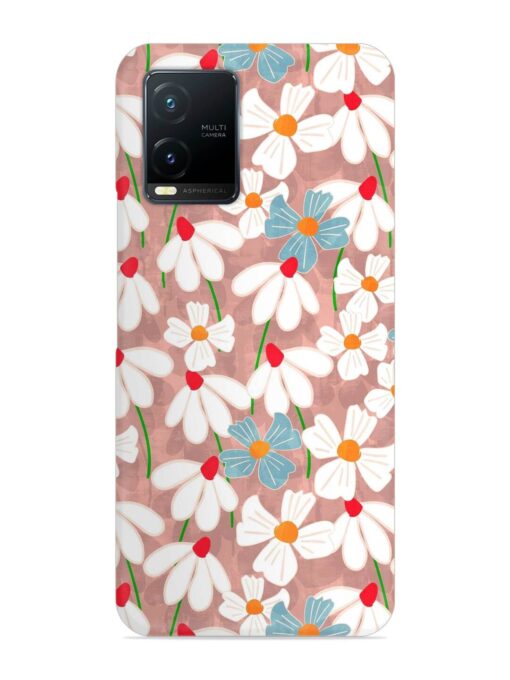 Abstract Petal Flowers Snap Case for Vivo T1X Zapvi