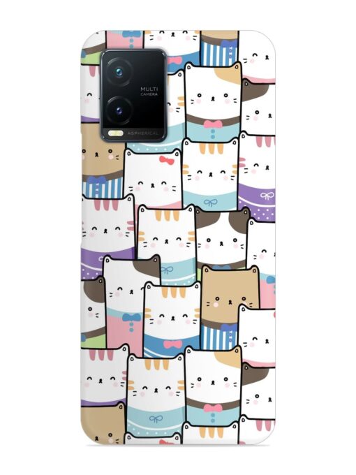 Cute Adorable Cat Snap Case for Vivo T1X Zapvi