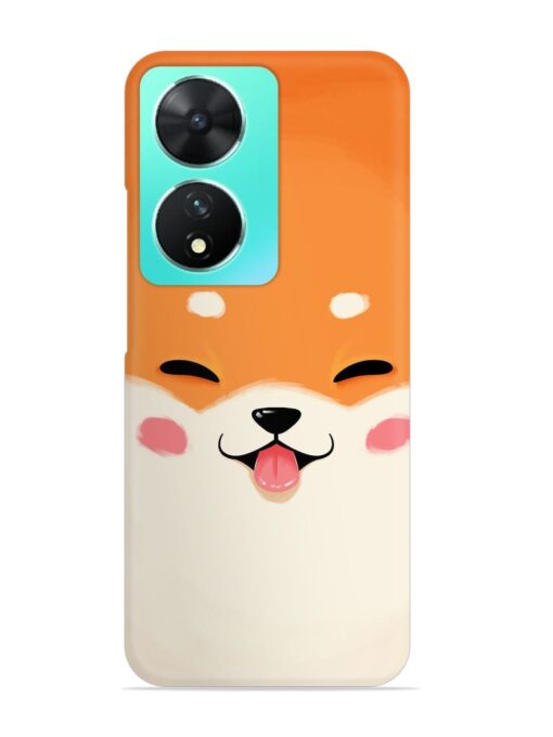 Cute Dog Face Vector Snap Case for Vivo T2 (5G)