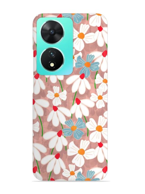 Abstract Petal Flowers Snap Case for Vivo T2 (5G)