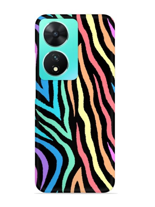 Colorful Abstract Zebra Snap Case for Vivo T2 (5G)