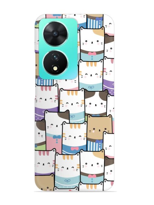 Cute Adorable Cat Snap Case for Vivo T2 (5G)