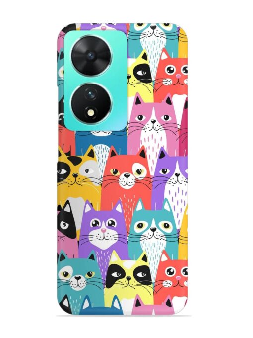 Funny Cartoon Cats Snap Case for Vivo T2 (5G)