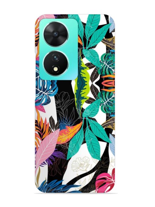 Floral Pattern Bright Snap Case for Vivo T2 (5G)