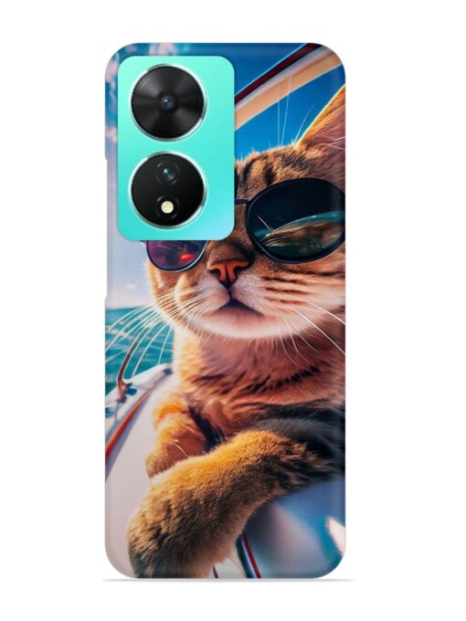 Cat In Style Snap Case for Vivo T2 (5G) Zapvi