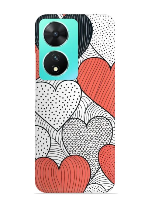 Girly Heart Seamless Snap Case for Vivo T2 (5G)