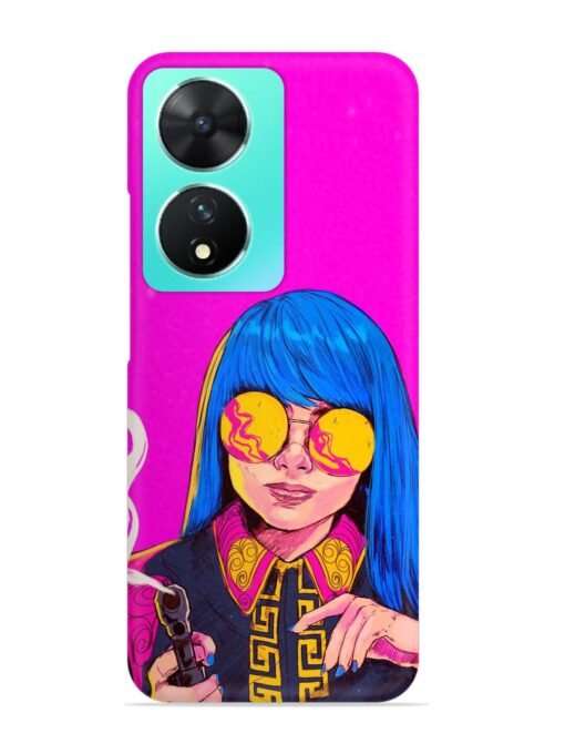 Aesthetic Anime Girl Snap Case for Vivo T2 (5G)