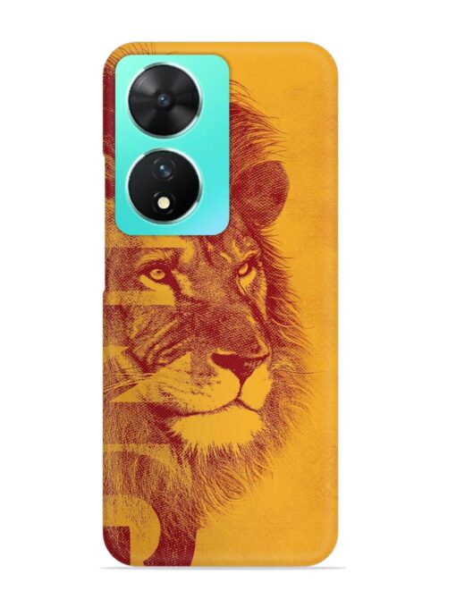 Gold Lion Crown Art Snap Case for Vivo T2 (5G)