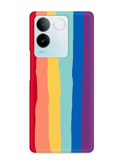 Rainbow Genuine Liquid Snap Case for Vivo T2 Pro (5G) Zapvi