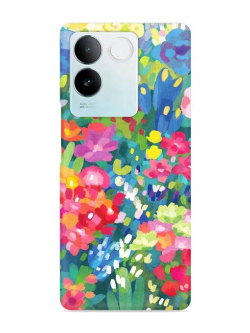 Watercolor Flower Art Snap Case for Vivo T2 Pro (5G) Zapvi