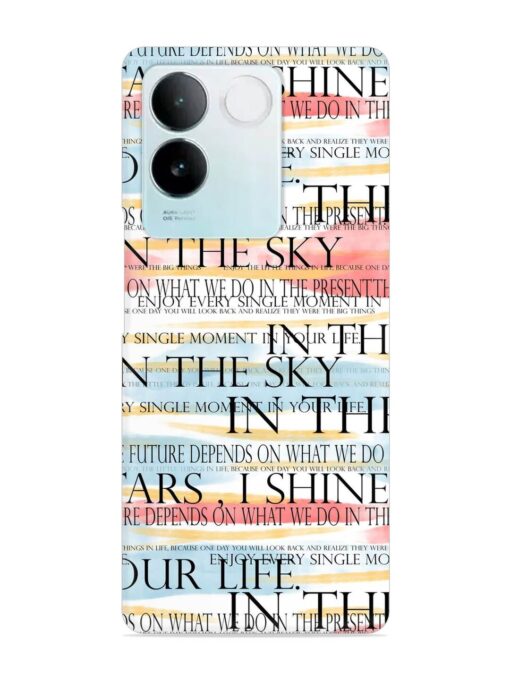 Seamless Slogans Pattern Snap Case for Vivo T2 Pro (5G) Zapvi