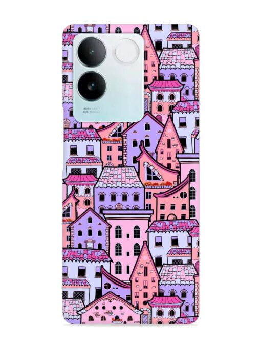 Seamless Pattern Houses Snap Case for Vivo T2 Pro (5G) Zapvi