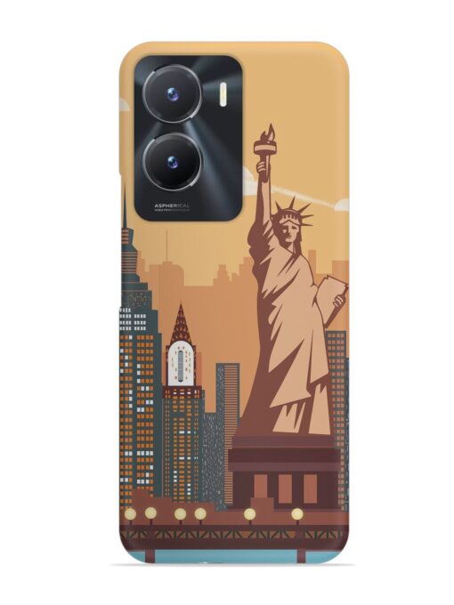 New York Statue Of Liberty Architectural Scenery Snap Case for Vivo T2X (5G) Zapvi