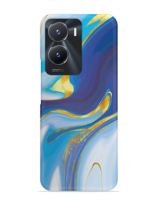 Watercolor Background With Golden Foil Snap Case for Vivo T2X (5G)