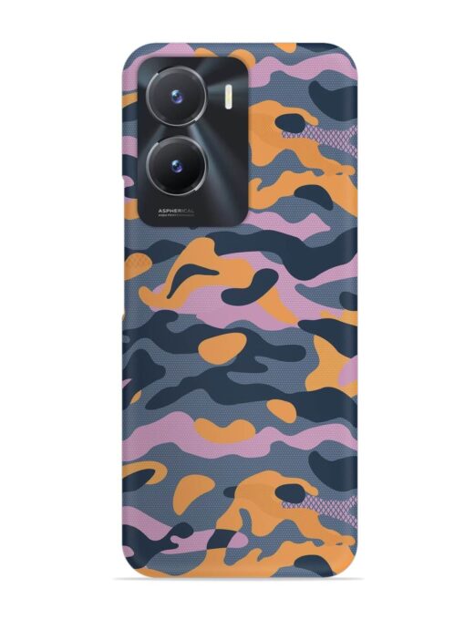 Camouflage Army Military English Orange Art Snap Case for Vivo T2X (5G) Zapvi