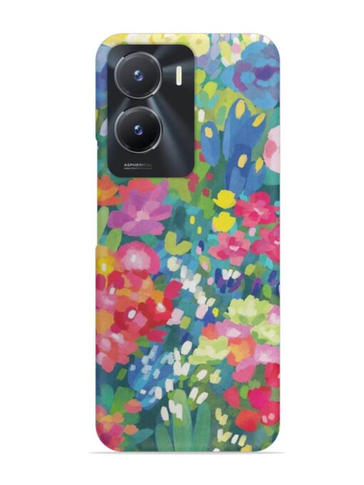 Watercolor Flower Art Snap Case for Vivo T2X (5G)