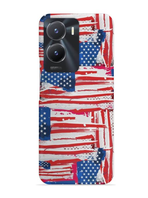 Usa Flag Seamless Snap Case for Vivo T2X (5G)