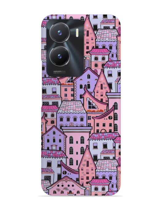 Seamless Pattern Houses Snap Case for Vivo T2X (5G)