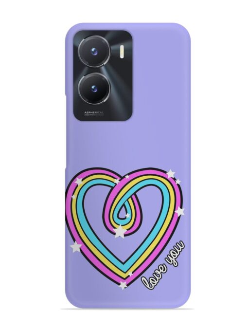 Colorful Rainbow Heart Snap Case for Vivo T2X (5G) Zapvi