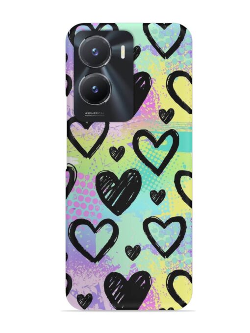 Bright Pattern Hearts Snap Case for Vivo T2X (5G)