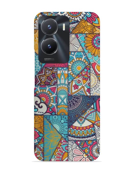 Patchwork Pattern Vintage Snap Case for Vivo T2X (5G)